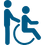 Establishment, site or service accessible with assistance