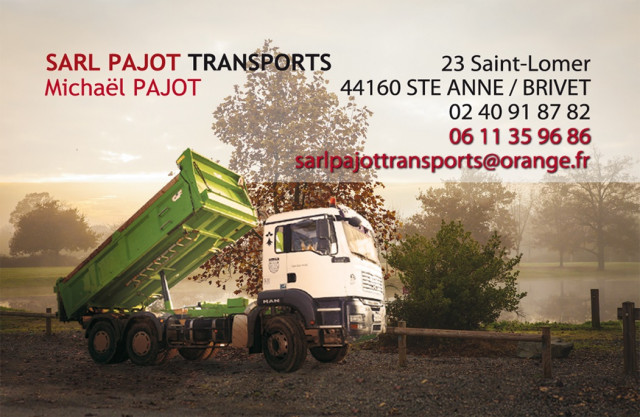 Sarl Pajot Transports et TP carte 