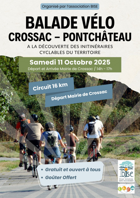 Balade vélo Crossac Pontchâteau 