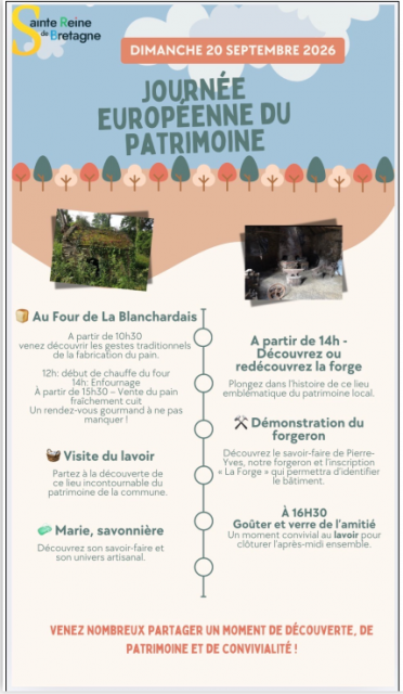Journée du Patrimoine à Ste Reine de Bretagne 