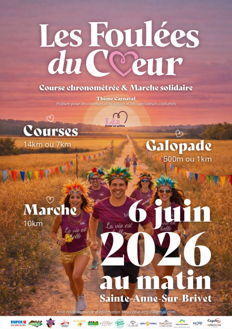 Les foulées du coeur : course, galopade, marche 