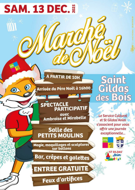Marché de Noël à St Gildas des Bois 