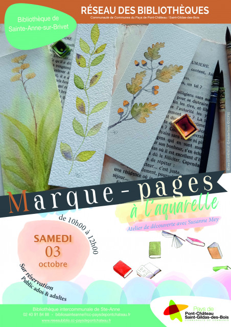 Marque page à l'aquarelle