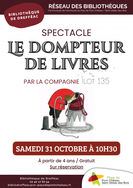 Spectacle le dompteur de livres