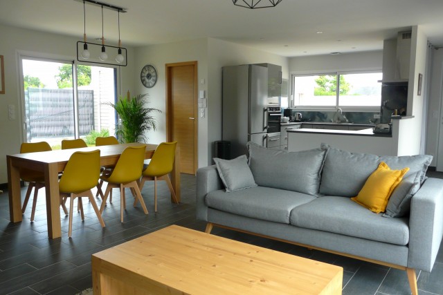 Ty Glaz - Maison 4 à 8 personnes - Mme Moullec - Salon-salle à manger