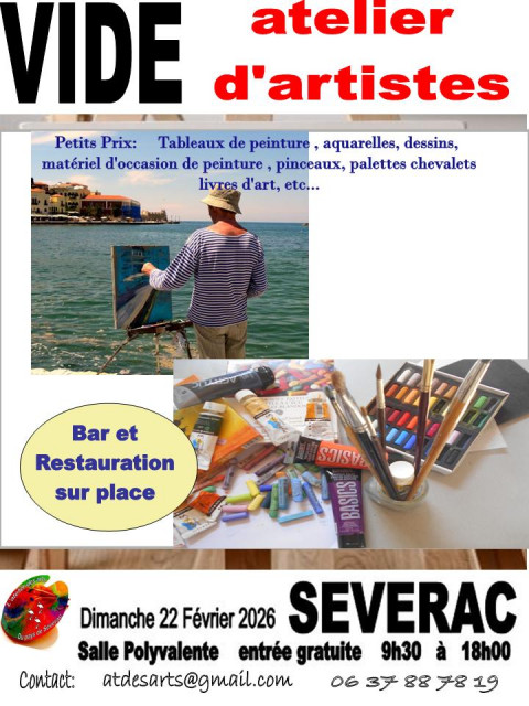 Vide atelier des artistes peintres