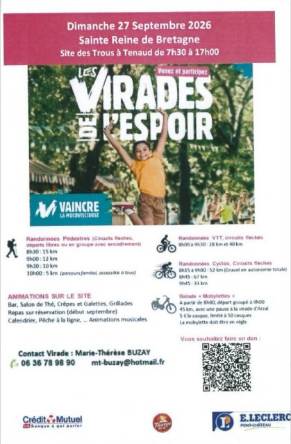 Virades de l'espoir à Ste Reine de Bretagne