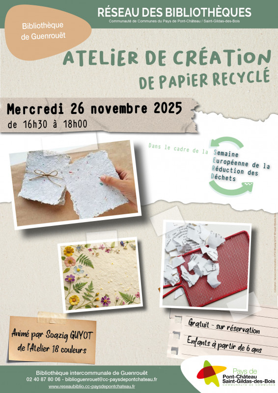 Atelier crĂ©atif - © bibliothèque intercommunale Atelier crĂ©atif