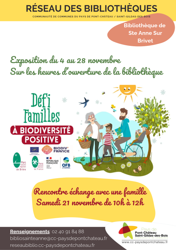 Exposition défi familles à biodiversité positive Exposition défi familles à biodiversité positive