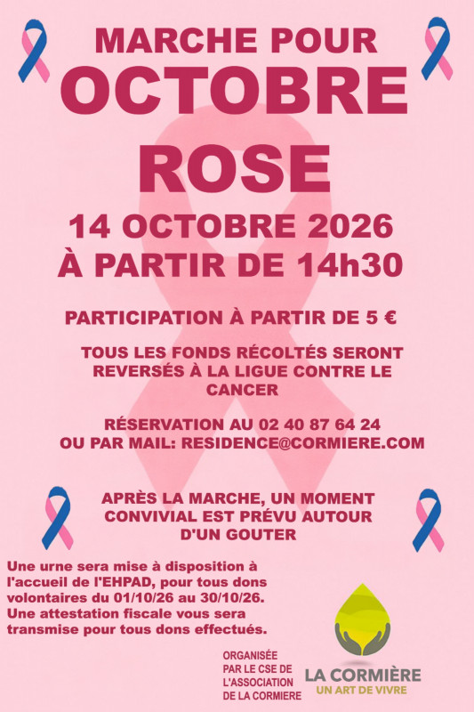 Marche et course octobre rose à Guenrouët