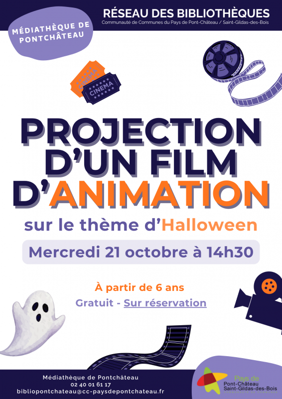Projection d'un film d'animation - © bibliothèque intercommunale Projection d'un film d'animation