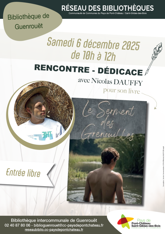 Rencontre et dédicace avec Nicolas Dauffy Rencontre et dédicace avec Nicolas Dauffy