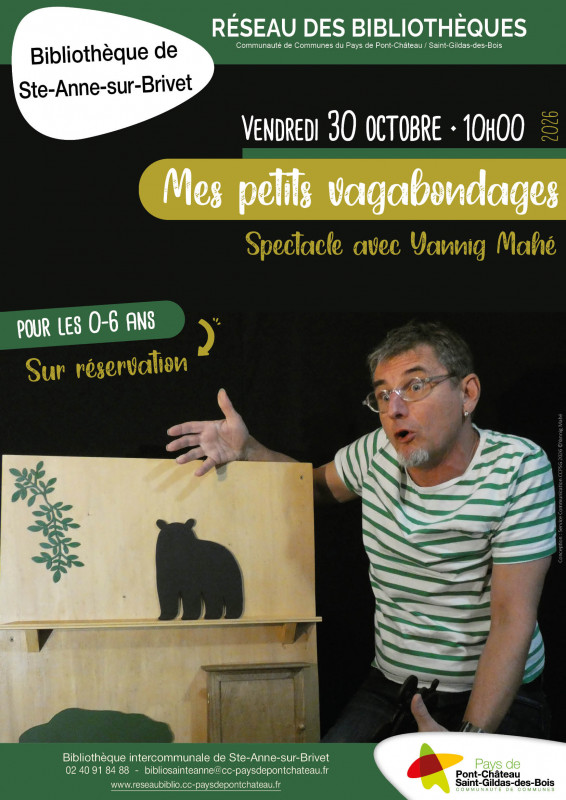 Spectacle mes petits vagabondages - © bibliothèque intercommunale Spectacle mes petits vagabondages