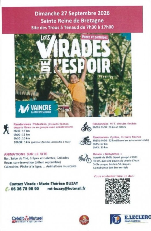 Virades de l'espoir à Ste Reine de Bretagne